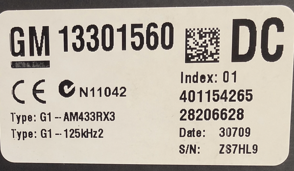 With IMMO PIN CODE Opel GM BCM Delphi 13301560