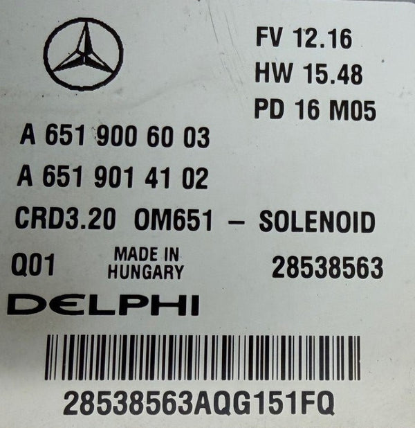 الملفات الأصلية لمرسيدس سبرينتر W906 2.2 120 كيلو واط، 163 حصان، دلفي CRD3.20 A6519006003 A6519014102، SW 6519022404 ترقية البرنامج 6519036081 CRD3-651-WMDF5D11, CRD3.20