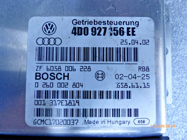 Audi A8 Getriebesteuergerät 4D0927156 EE , Bosch 0260002804 , GEPRÜFT