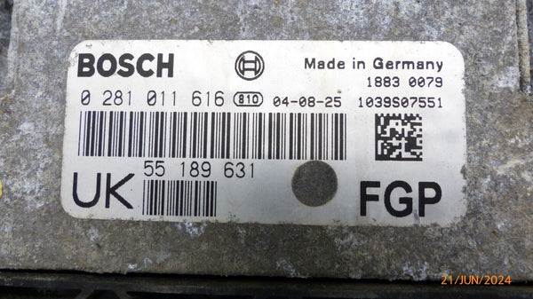 ✺PLUG&PLAY INK PROGRAMMIERUNG Opel Vectra Motorsteuergerät 55189631 0281011616✺
