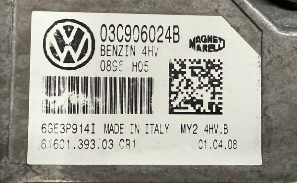 Skoda FABIA 1.4, 63 KW, 85 PS HP Magneti Marelli IAW 4HV, 03C906024B, 6160139303 CR1 HW MM Boot4HV r01 3311, Software upgrade 03C906024B 0896