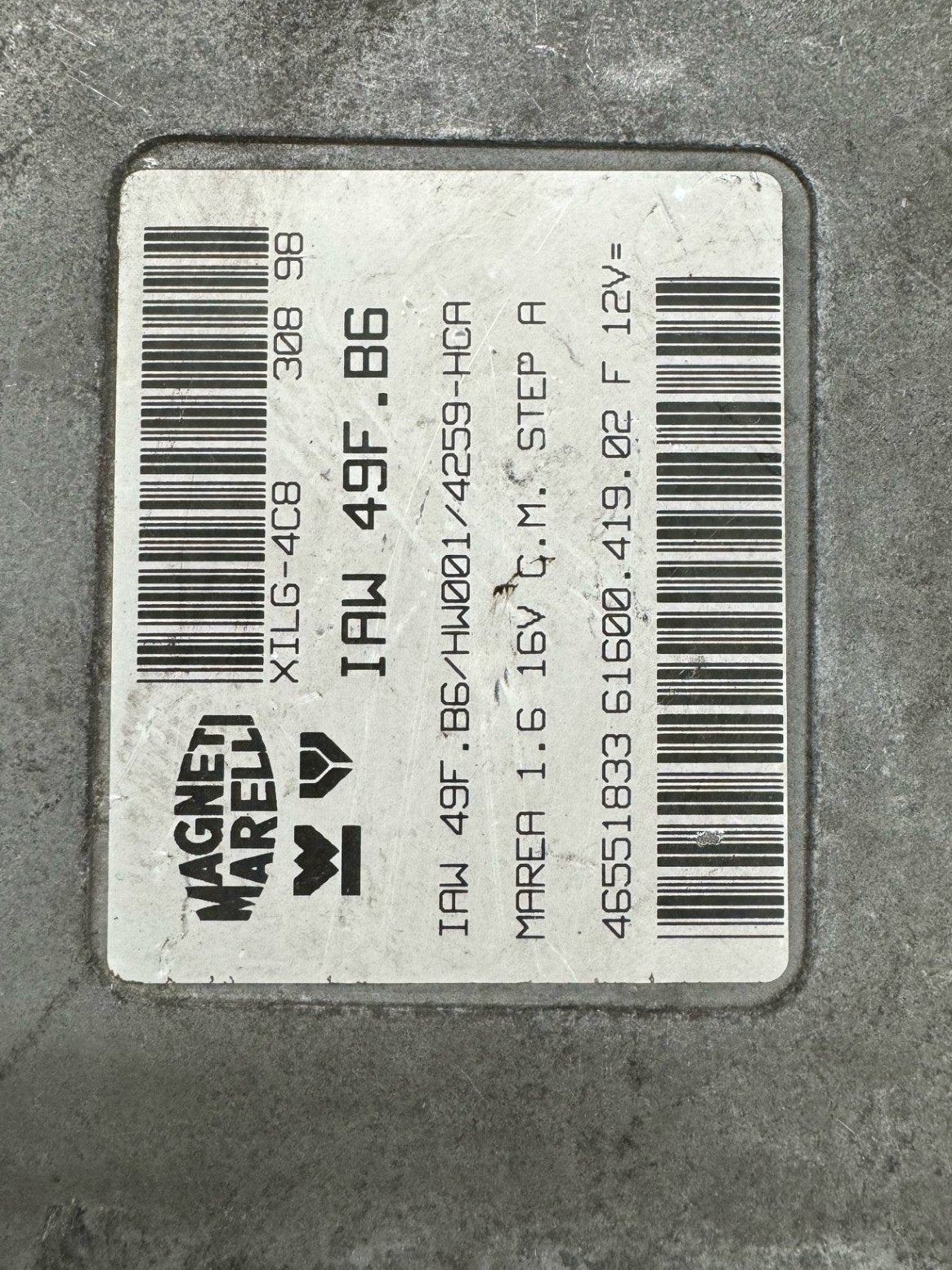 Immo Off File Magneti Marelli Eeprom Dump Fiat Marea IAW 49F.B6 46551833 61600 HW001