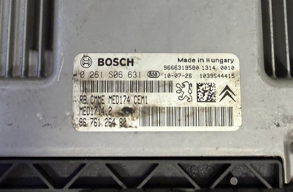 Original Files Peugeot Citroen 1.6L 16V Bosch MED17.4.2 0261S06631 9676126480 I HW 9666319580 SW 9663711580 Software upgrade 9692214880 I