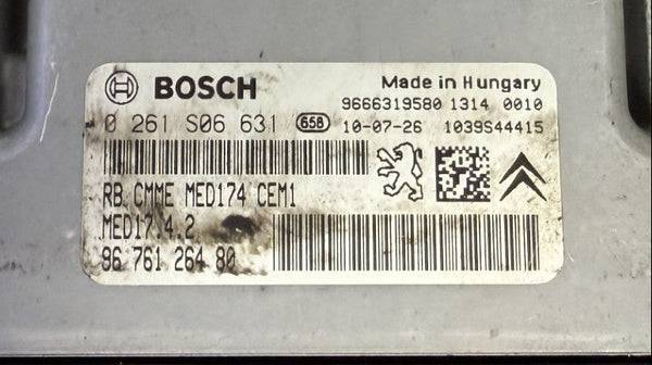 IMMO OFF File , Wegfahrsperre Dateien Peugeot Citroen 1.6L 16V Bosch MED17.4.2 0261S06631 9676126480 I HW 9666319580 SW 9663711580 Software upgrade 9692214880 I