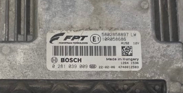 Original File Iveco Daily 35S14 2.3L 100 KW 136 PS HP I Bosch MD1CS069 0281039009 5802858897 SW 10SW082144 SW Version V44.0