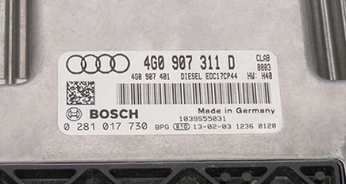 ملفات أصلية أودي A6 3.0 TDI 150 كيلوواط 204 حصان بوش EDC17CP44 0281017730 ترقية برامج 4G0907311D 0007