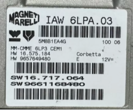 Immo Off File, Immobilizer files Citroen C4 2.0 1997 130KW Magneti Marelli IAW6LPA.03 HW 965649480 Software 9661168480 SW 16.717.064