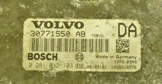 Volvo XC70 2.4 D5 Bosch EDC16C31 0281012103 30771550 AB , SW 1037375898 Software upgrade 1037400251