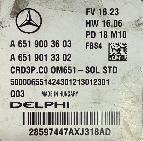 Original Files Mercedes Sprinter 2.2 CDI 105 KW 143 PS HP , Delphi CRD3P.C0 , 6519003603 A6519013302 HW 6519042800 SW 6519022603 Software upgrade 6519036961 CRD3-17B-0WDAGAPP_D662D31-910M-105kW-3Q1SLVNT-EU6c_III_OPS-EF-DS007_ME190600