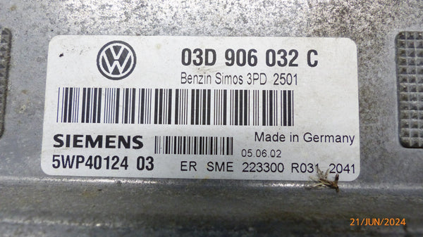 PLUG&PLAY ENTSPERRT Motorsteuergerät VW 1.2L 03D906032C 5WP40124 03