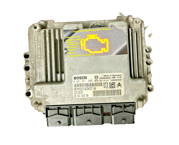 Peugeot Citroen Motorsteuergerät 0281011392 9656162280, ink Dateien Übernahme