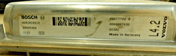 Volvo Motorsteuergerät (INK PROGRAMMIERUNG) Bosch 0281010319, 08677708A
