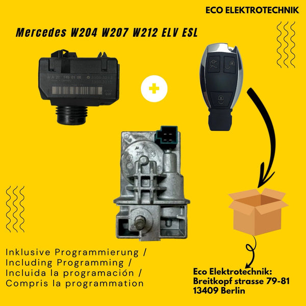 Plug&Play Ink Programmierung Mercedes W204 7 W212 ELV ESL Generalüberholt