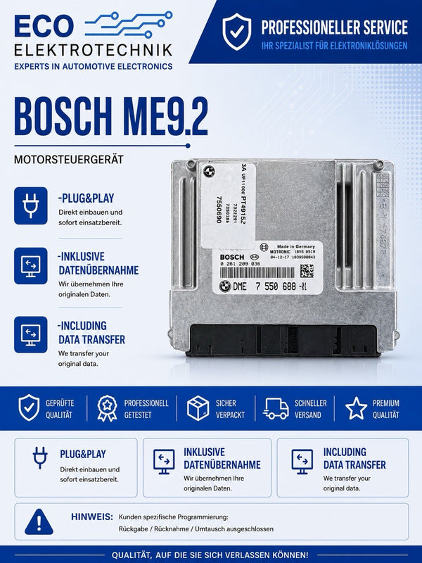 Plug&Play INK Datenkopie BMW ECU MS E87 7550688 0261209036 1039S08343