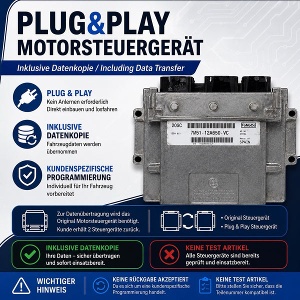 Plug&Play INK Datenkopie Ford C-Max 1.8 FoMoCo ECU MS 7M5112A650VC