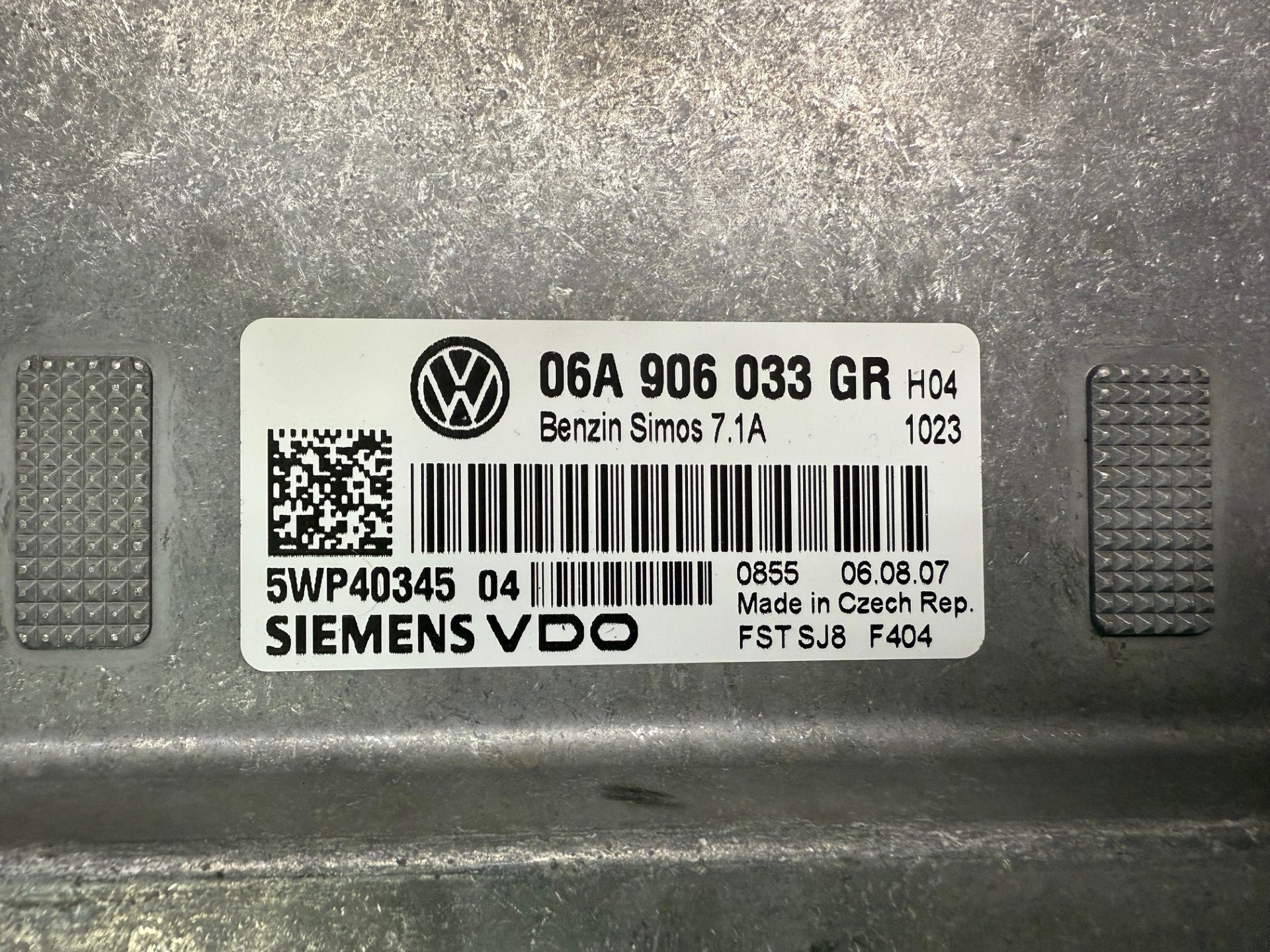 Immo Off File Audi A3 1.6 Motorsteuergerät ECU Siemens Simos 7.1A 06A906033 GR 5WP40345 04