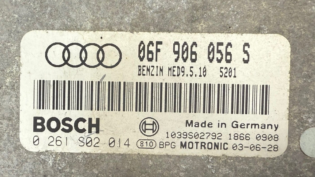 Immo Off File , Wegfahrsperre Dateien Audi A4 2.0 FSI 06F906056S Bosch MED9.5.10 0261S02014 SW 1037368035 Software upgrade 06F906056S
