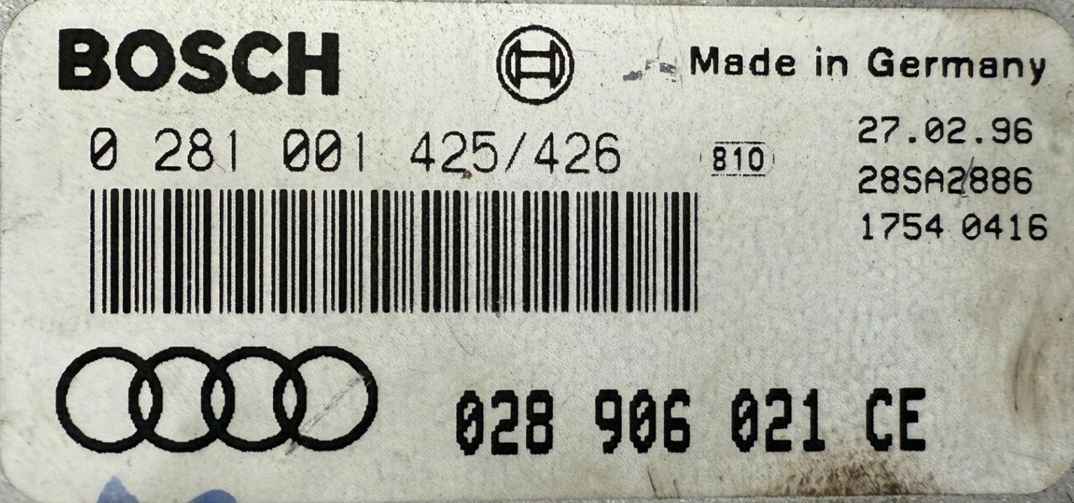 Immo Off File Audi A4 1.9 TDI Bosch MSA15.5 028906021CE 0261001425426 0261001425 0261001426