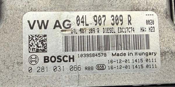 Skoda Superb III 2.0 TDI , Bosch EDC17C74  04L907309R , 0281031066 , SW 10SW005731  , Software upgrade 04L906026ET  1990