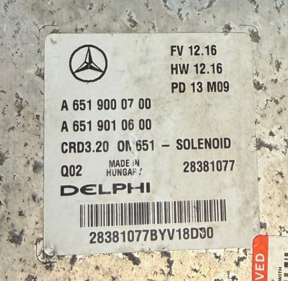 Original Files Mercedes Sprinter W906 Delphi CRD3.20 A6519000700 A6519010600  HW 6519040700 SW 6519021602 Software upgrade 6519030950
