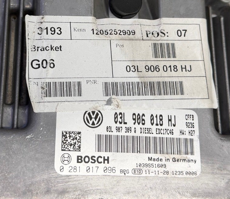 Original Files VW Sharan 2.0 TDI Engine CFFB 103 KW 140 PS HP   , Bosch EDC17C46 03L906018HJ   SW 1037563926 , Software upgrade  03L906018HJ  9979