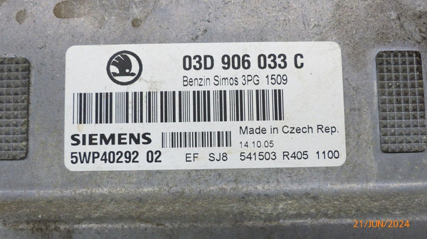 Siemens 03D906033C 5WP4029202 Entsperrt