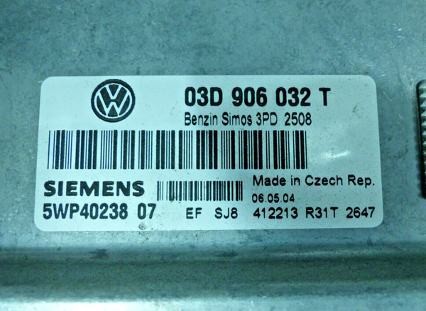 VW 1.2 Siemens 03D906032T 5WP40238 07