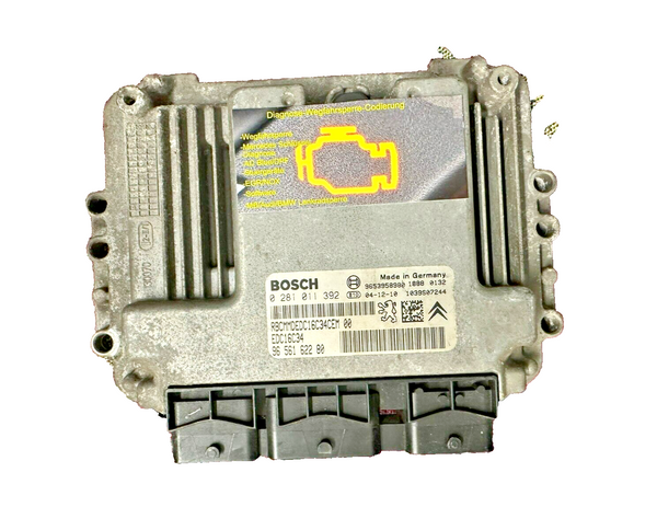 Peugeot Citroen Motorsteuergerät 0281011392 9656162280, ink Dateien Übernahme