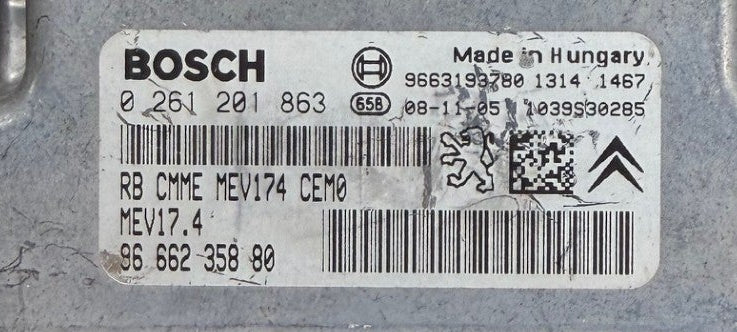 Original Files IMMO OFF  , Dateien , Peugeot 308  1,6 16V 0261201863  9666235880  HW 9666235880  SW 9663193780 Software upgrade 9666321580