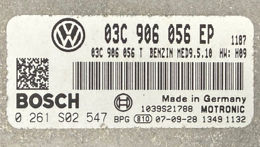 IMMO OFF File , Wegfahrsperre Dateien VW Golf Plus 2.0 FSI , Bosch MED9.5.10  0261S02547  03C906056EP ,  HW 0261S02547  SW  1037387928  Software upgrade 03C906056EP 1187