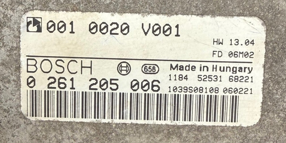 Original Files Smart Fottwo 0.7 Turbo  Bosch MEG1.0 0261205006  0010020V001  SW  1037371568 , Flash AM29F400BB  ,  MPC  ST10C167