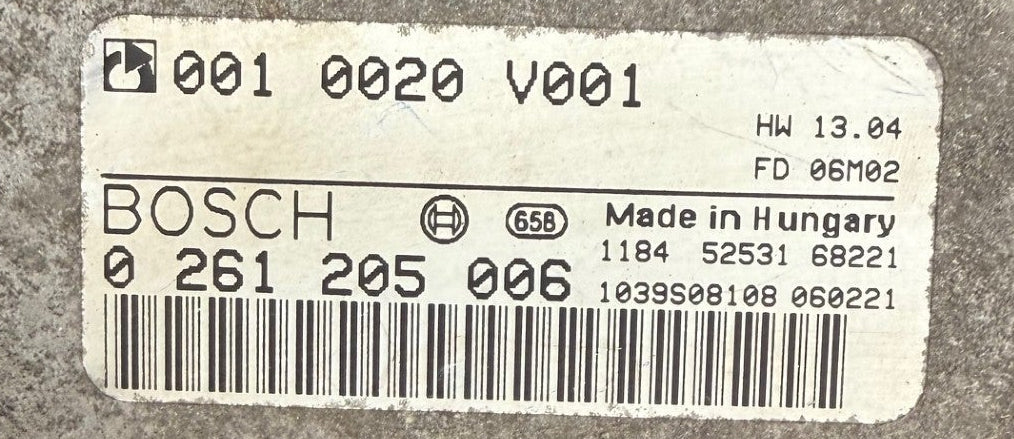 Original Files Smart Fottwo 0.7 Turbo  Bosch MEG1.0 0261205006  0010020V001  SW  1037365186 , Flash AM29F400BB  ,  MPC  ST10C167
