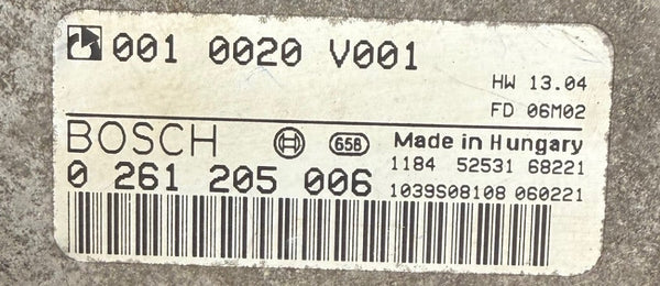 Smart Fottwo 0.7 Turbo  Bosch MEG1.0 0261205006  0010020V001  SW  1037365186 , Flash AM29F400BB  ,  MPC  ST10C167