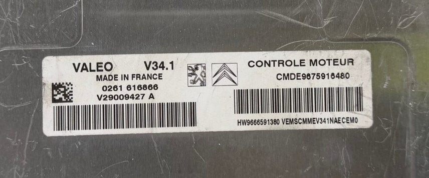 Original Files Peugeot Citroen 1.4 , Valeo V34.1 , 0261616866  V29009427 A , CMDE9675916480  HW 9666591380 , SW 9667318080  Software upgrade 9667317980