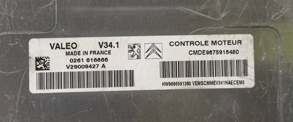 Peugeot Citroen 1.4 , Valeo V34.1 , 0261616866  V29009427 A , CMDE9675916480  HW 9666591380 , SW 9667318080  Software upgrade 9667317980