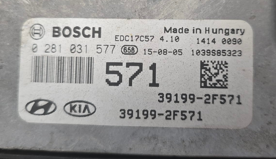 Original Files HYUNDAI TUCSON 2.0L 16V CRDi I Bosch EDC17C57  0281031577  39199-2F571 I  Software 10SW019423