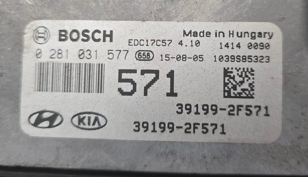 Original Files HYUNDAI TUCSON 2.0L 16V CRDi I Bosch EDC17C57  0281031577  39199-2F571 I  Software 10SW019423   1037552175