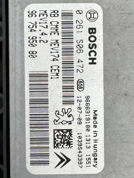 Immo Off , Wegfahrsperre Peugeot Bosch MEV17.4.2 0261S06472 9675495080 SW1037510433