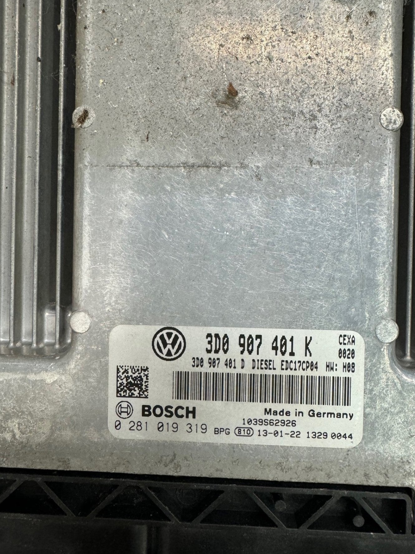 Original File Volkswagen Phaeton 3D0907401K Bosch EDC17CP04 0281019319 SW 1037536669 Software upgrade 3D0907401K 0030