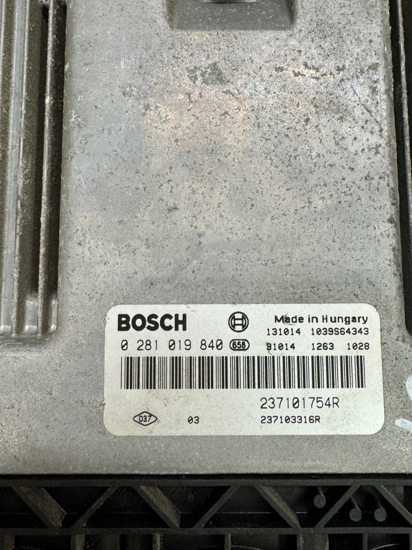 Renault Trafic 114 Hp Bosch EDC17C42 0281019840 237101754R HW 1754R SW 1037535479 Software upgrade 3676R