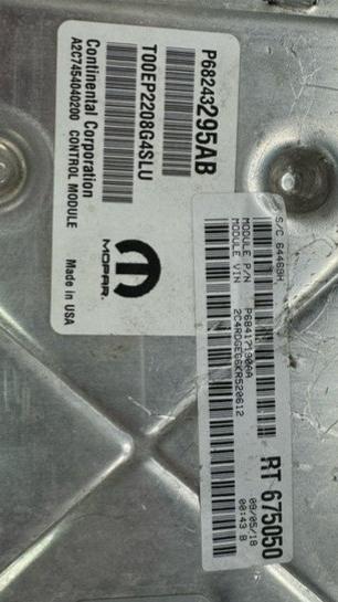 Original Files Full Backup Dodge Continental GPEC2  P68243295AB A2C7454040200 HW 68297846AA SW 68417190AB
