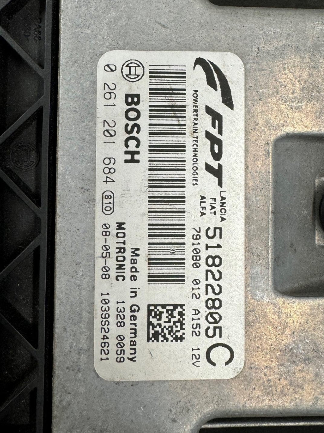 Original File Fiat Bravo , 500 , Grande Punto , Linea , Doblo  Bosch 0261201684 51822805 SW 10373916789