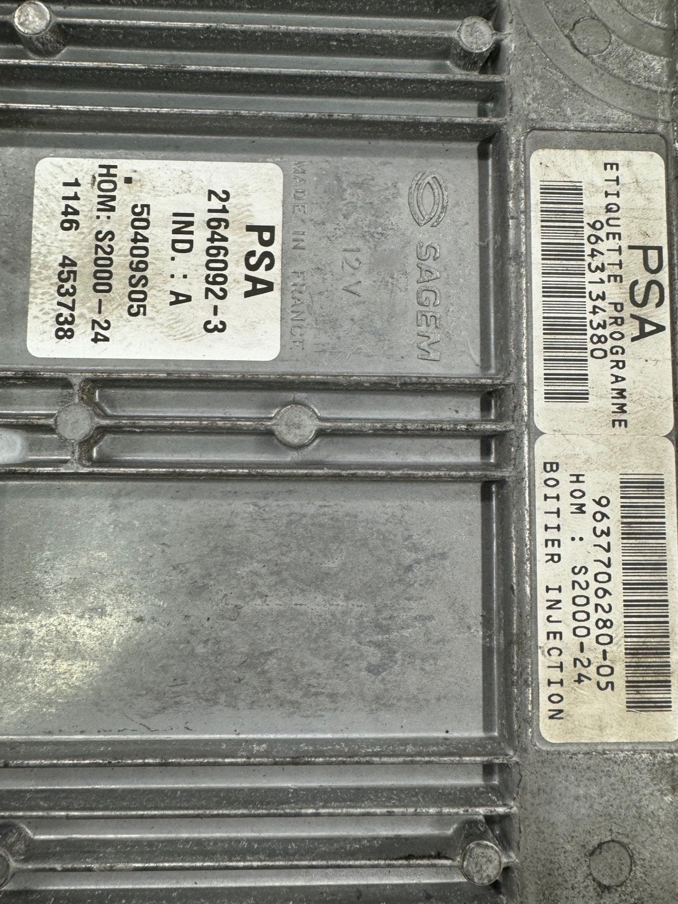 Immo Off Files Peugeot Sagem S2000 9643134380 PSA 21646092-3 9637706280-05