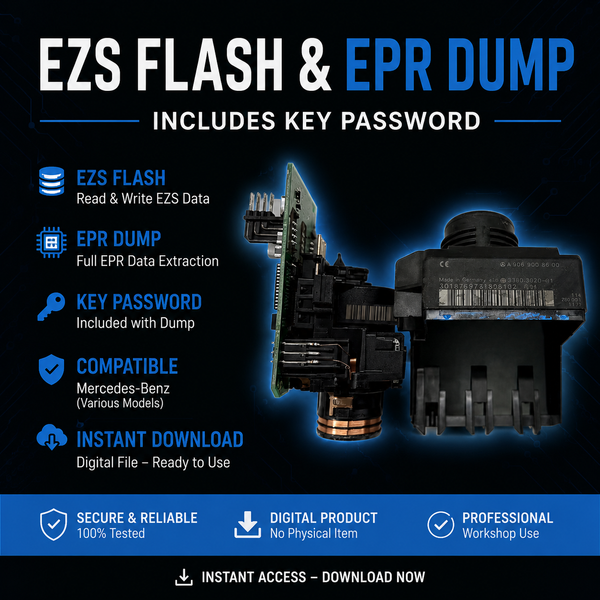 Original Files Mercedes Sprinter EIS EZS WITH KEY PASSWORD , SCHLÜSSEL PASSWORT  , Flash und EPR A9069008600 ZGS001  I  33003020-01 I