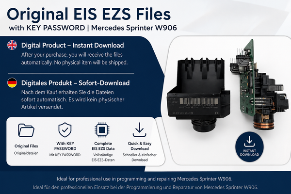 Original EIS EZS Files With KEY PASSWORD For Mercedes Sprinter W906 A9065456408 ZGS001 I MC9S12DT256 Flash and EEPROM
