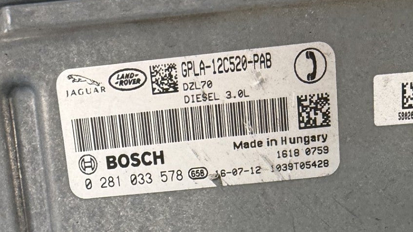 Original Files Range Rover Sport 3.0 TDI  , 225 KW  306 PS HP ,  Bosch EDC17CP55  0281033578  I  HW FW93-12B684-PAC  SW  10SW010845  GPLA-14C204-PAB  SW upg GK62-12K532-PBG I