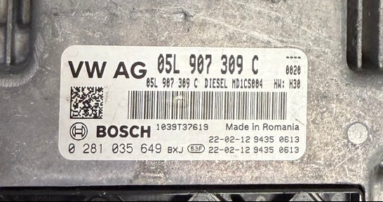 Original Files VW Caddy 2.0 TDI  Bosch MD1CS004  HW30 05L907309C  0281035649 , Software 10SW030788  10SW078976