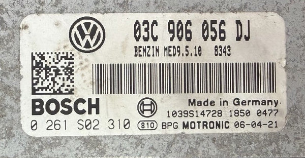 ملف IMMO OFF، ملفات منع تشغيل المحرك، VW Golf PLUS 2.0 Bosch MED9.5.10 0261S01310 03C906056DJ
