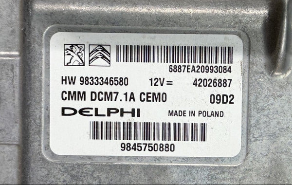 Peugeot Scudo 2.0 HDI 106 KW  144 PS HP , Delphi DCM7.1A   9845750880