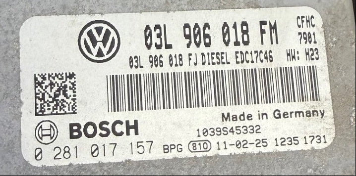 Original Files Seat Altea 2.0 TDI 103 KW  140 PS HP Bosch EDC17C46  03L906018FM  0281017157 , SW 1037560596  1037511944 Software upgrade 03L906018FM 9977